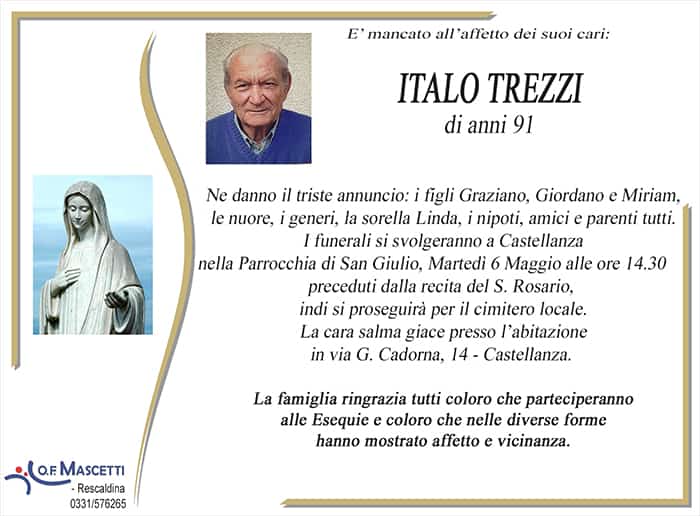 Trezzi Italo di anni 91