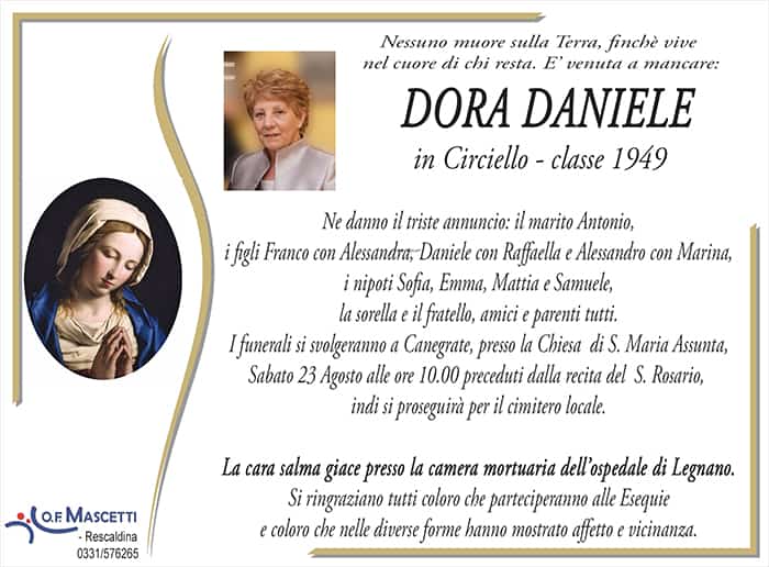 Dora Daniele - classe 1949