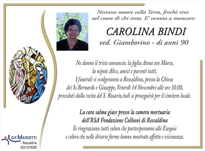 Bindi Carolina di anni 90