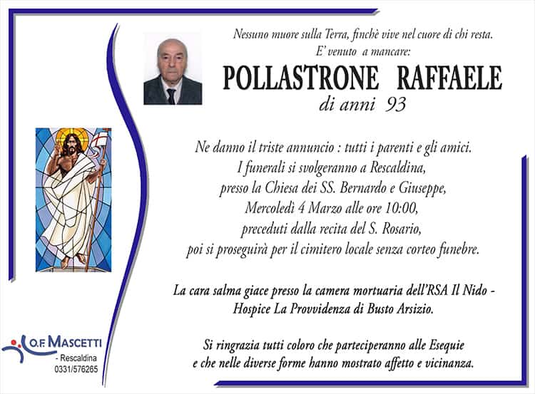 Pollastrone Raffaele di anni 93