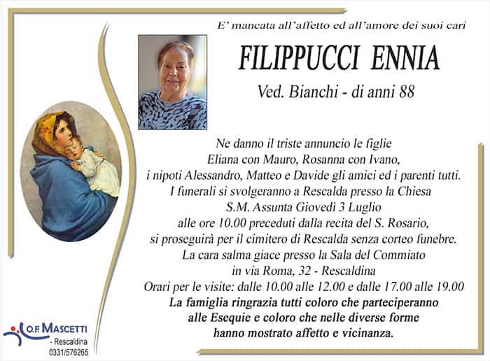Filippucci Ennia di anni 88