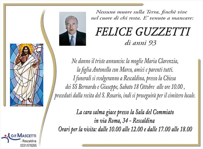 Guzzetti Felice di anni 93