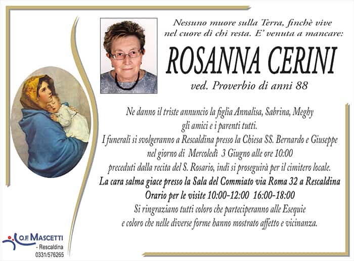 Cerini Rosanna di anni 88